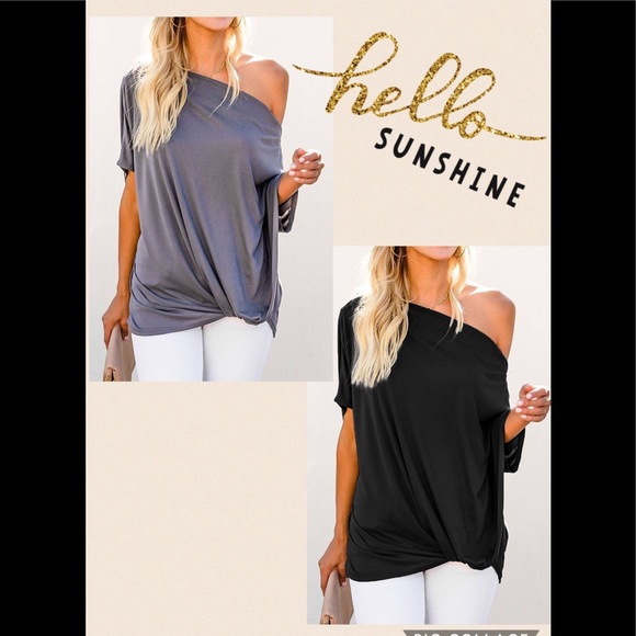 *🖤Oversized Off-Shoulder Top - Picture 5 of 8